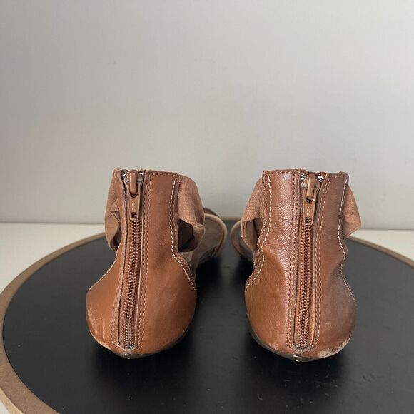 Cushe‎ Clover Thong Gladiator Sandal Women Size 8 Brown Zip Up Flats - Picture 9 of 13